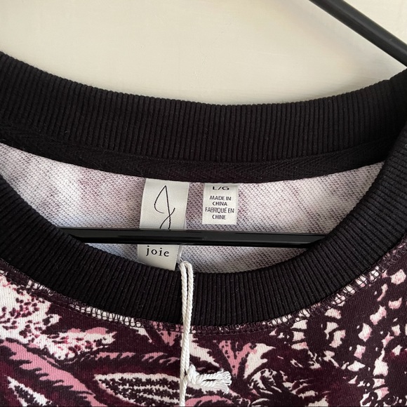 Joie Cropped Floral Sweatshirt NWT - Picture 2 of 3